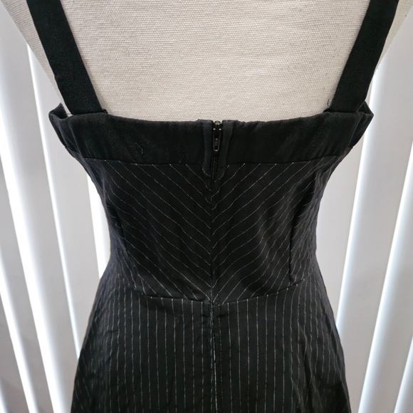 🆑️ Ruby Rox Pin Striped Dress | Black Red Rose Detail Prom 13 - Picture 6 of 16